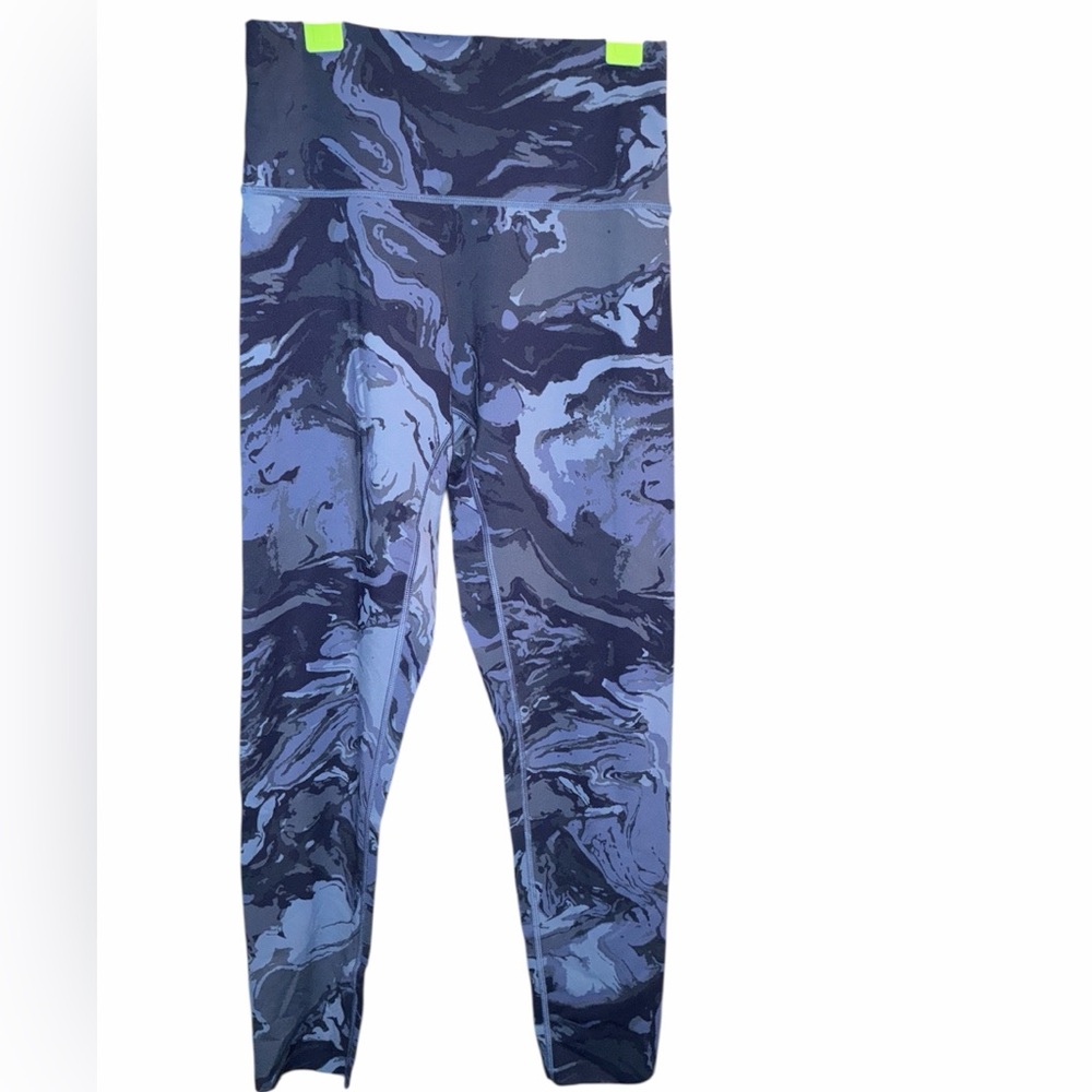 OFFLINE By Aerie Blue Marble Leggings, Size Medium Short